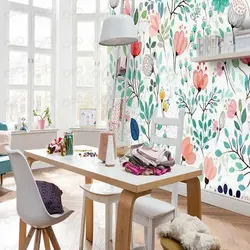 کاغذ دیواری ۳بعدی طرح گل های لاله کد wp-lux-070