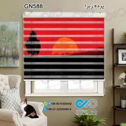 پرده زبرا سه بعدی پذیرایی- طرح گیم نت رد دد ریدمپشن - کد GN588