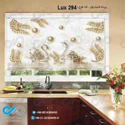 پرده شید رول-تصویری پذیرایی لوکس تصویر گل ودوقو- کد Lux 294