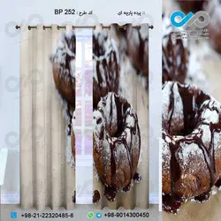 پرده پارچه ای سه بعدی نان و شیرینی طرح دونات ها-کدBP252