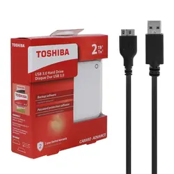 هارد اکسترنال Toshiba - HDD CANVIO Advance USB 3.0-2TB-سفید
