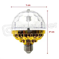 لامپ رقص نور گردان دیسکویی 6 وات طلایی - دیجی لیزر