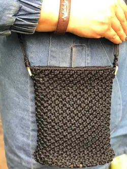 کف مکرومه استوانه مشکی