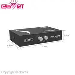 سوئیچ VGA دستی MT-VIKI دو پورت مدل MT-15-2CF