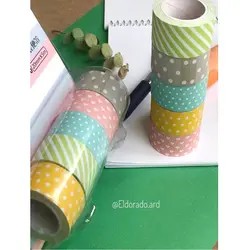 چسب نواری مدل واشی فانتزی 2 سانتی متری 5 عددی