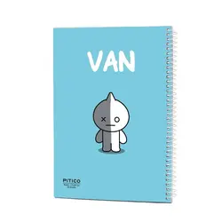 دفتر خط دار 40 برگ سری BTS طرح ون