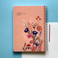 دفتر 100 برگ سیمی پیل طرح اسپرینگ