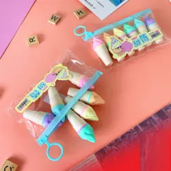 هایلایتر فانتزی طرح بستنی قیفی