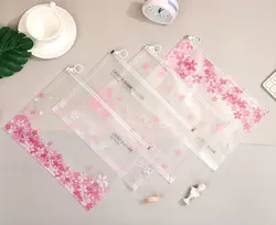 پوشه زیپدار شفاف A4 طرح شکوفه