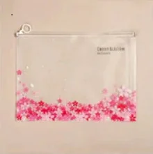 پوشه زیپدار شفاف A4 طرح شکوفه