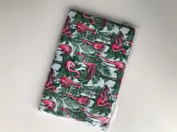 پوشه زیپدار پارچه ای A4 طرح فلامینگو