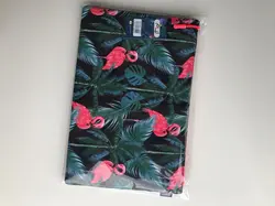 پوشه زیپدار پارچه ای A4 طرح فلامینگو