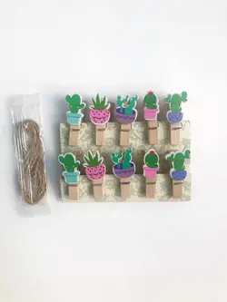 گیره چوبی طرح کاکتوس ۲