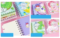 دفترچه سیمی 100 برگ دیوایدر دار سه بعدی طرح میوه