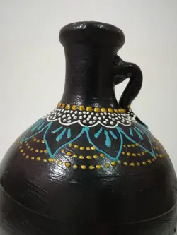 کوزه سفالی نقطه کوبی