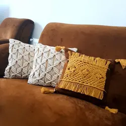 کوسن مبل مکرومه کد11