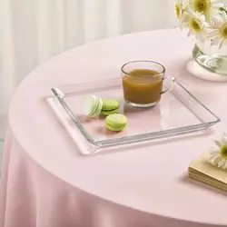 شیرینی خوری شیشه ای مربع