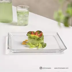 شیرینی خوری شیشه ای مربع