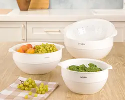 ست کاسه و آبکش گرد 3 سایز