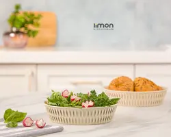 سبد سبزی بیضی طرح بامبو