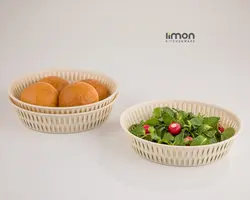 سبد سبزی بیضی طرح بامبو