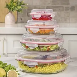 ست ظروف سرو و نگهداری چهارگوش 4 سایز