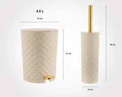 ست بهداشتی طرح گل وانیلی (جدید)