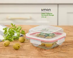 ظرف شیشه ای سرو و نگهداری 210 میلی لیتر