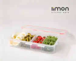 ظرف فریزری مستطیل چهارخانه