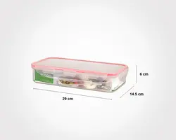 ظرف فریزری مستطیل چهارخانه