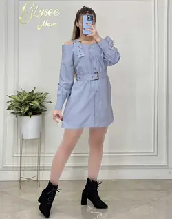 شومیز یقه سگکی - کد 10189