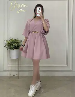 پیراهن + کمربند کارتیه - کد 10169