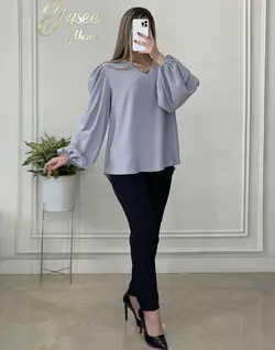 شومیز یقه کارتیه - کد 10179 - elysee-mezon