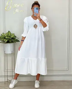 پیراهن طبقه ای دکمه ای - کد 100763