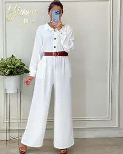 سرهمی+کمربند چرم - کد 001335