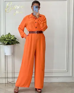 سرهمی+کمربند چرم - کد 001335