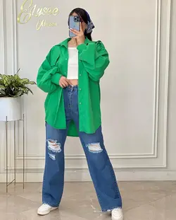 شومیز مانتویی - کد 11555