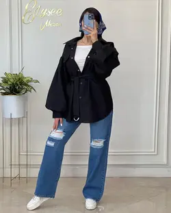 شومیز مانتویی - کد 11555