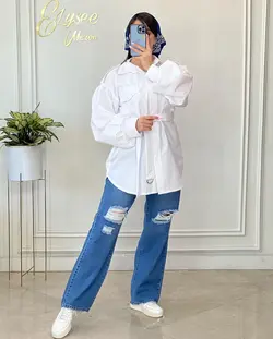 شومیز مانتویی - کد 11555