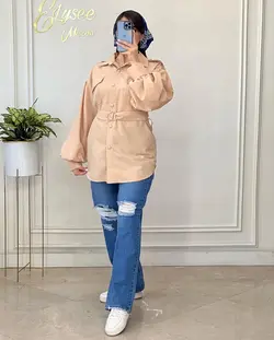 شومیز مانتویی - کد 11555