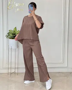 ست بلوز و شلوار بگ‌بغل چاک - کد 500126