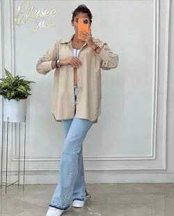 شومیز مانتویی - کد 500129