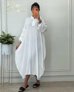 پیراهن مانتویی سه دکمه - کد 500127