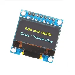 ماژول نمایشگر OLED دو رنگ زرد-آبی 