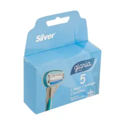 تیغ یدک سیلور مدل Gloria بسته 4 عددی آبی