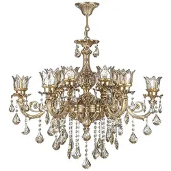 لوستر دایکاست آلومینیوم ۱۲ شعله چشمه نور مدل S3596/6-6-A آنتیک