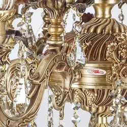 لوستر دایکاست آلومینیوم ۱۲ شعله چشمه نور مدل S3596/6-6-A آنتیک