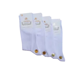 جوراب مردانه پنبه ساقدار نانو سفید تک