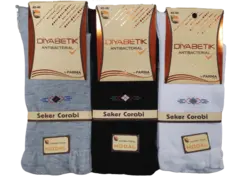 جوراب مردانه دیابتیک نخی پنجه گیری