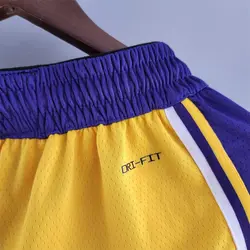 شورت زرد لس آنجلس لیکرز ویژه 75 سالگی NBA